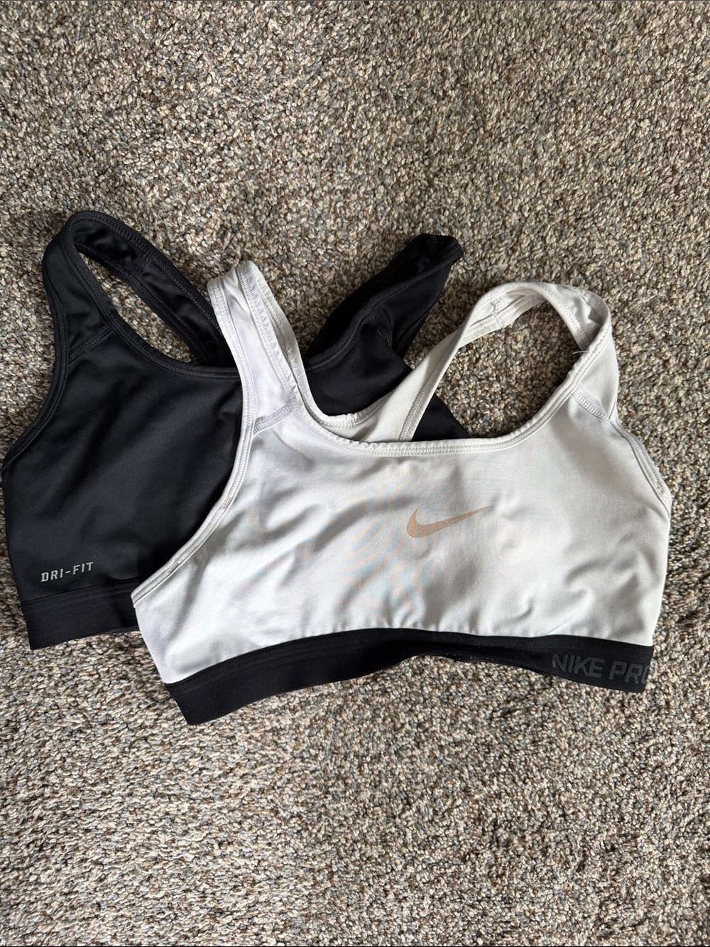 Twofer— Nike Women's Dri-FIT Sports Bras - Black & White